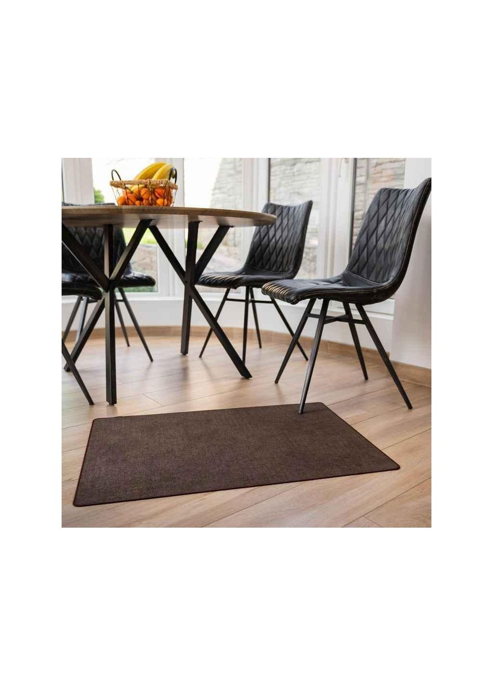Килимок 60*90см коричневий універсальний для підлоги Шерсть ТМ Dariana (315826358)