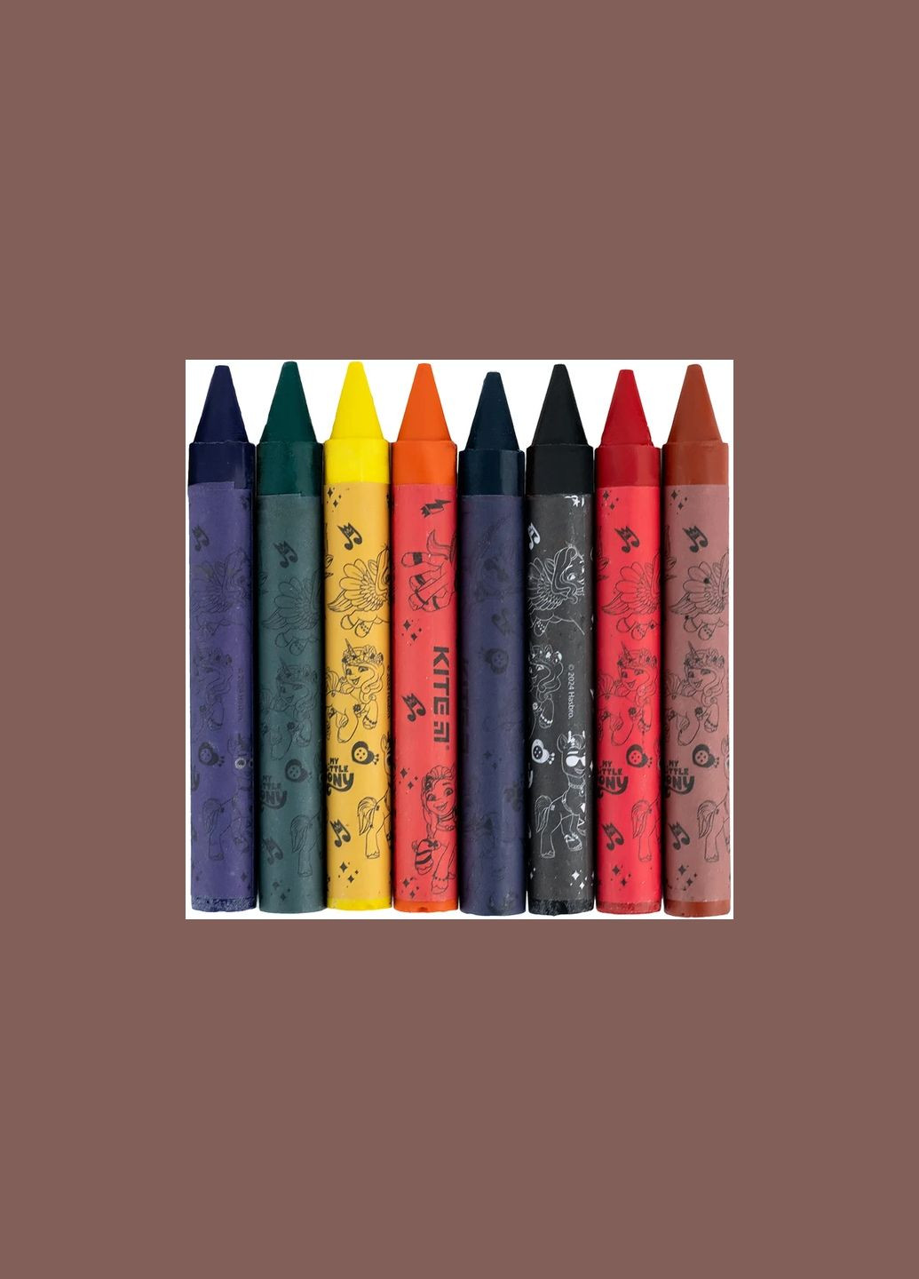 Мел восковой, 8 цветов Jumbo My Little Pony LP24-076 Kite (322575246)