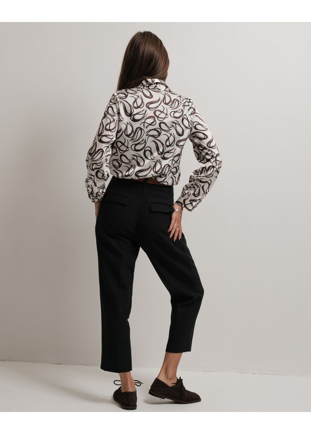 Світло-коричнева блуза молочно-коричневий Modalinda