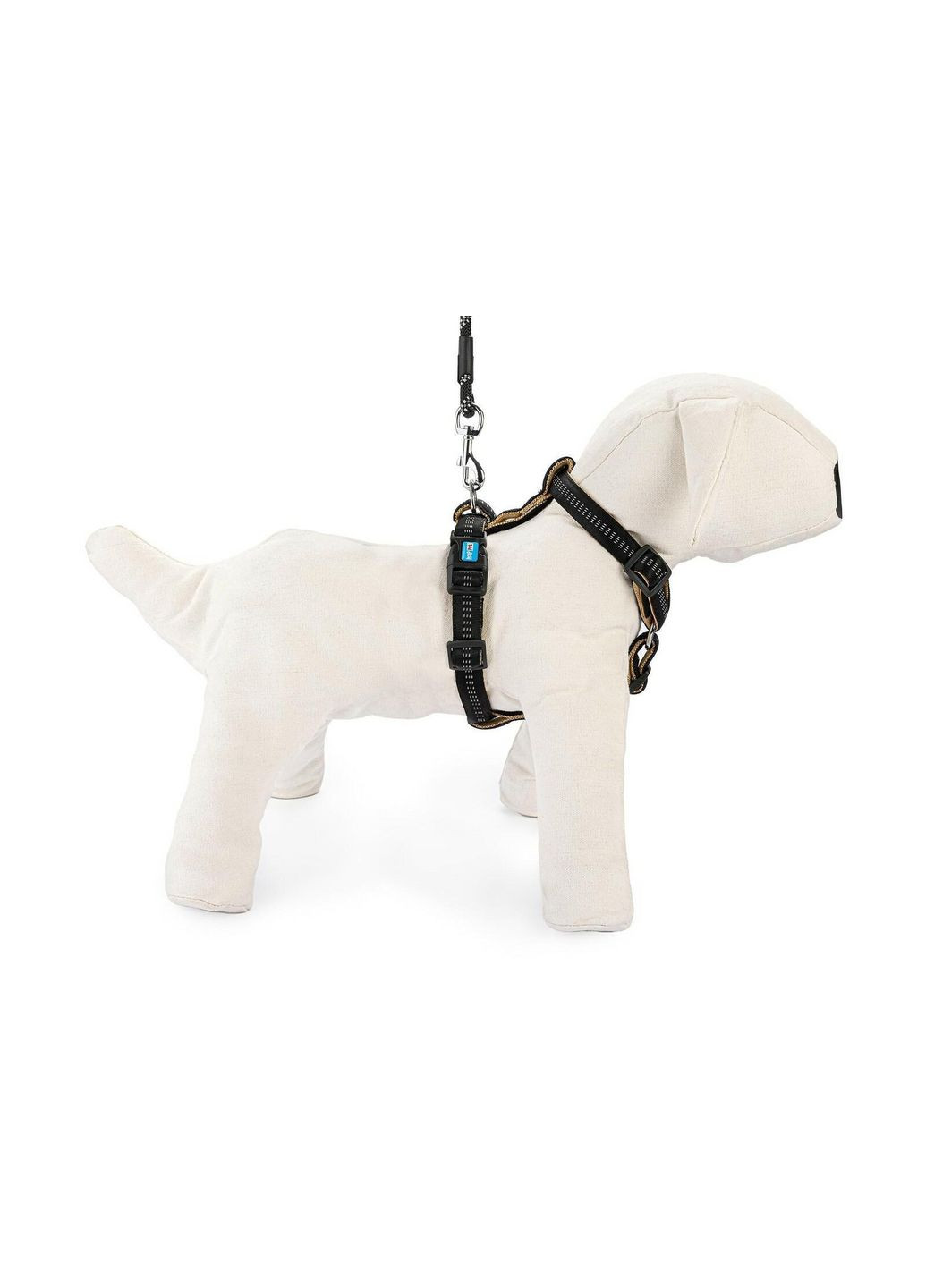 Регулируемая шлейка-нагрудник "Soft Style", нейлон, A-26–30 см, B-36–42 см, C-11–13 см, ширина ремешка: 1,5 см, XS, чёрный Happet (353303425)