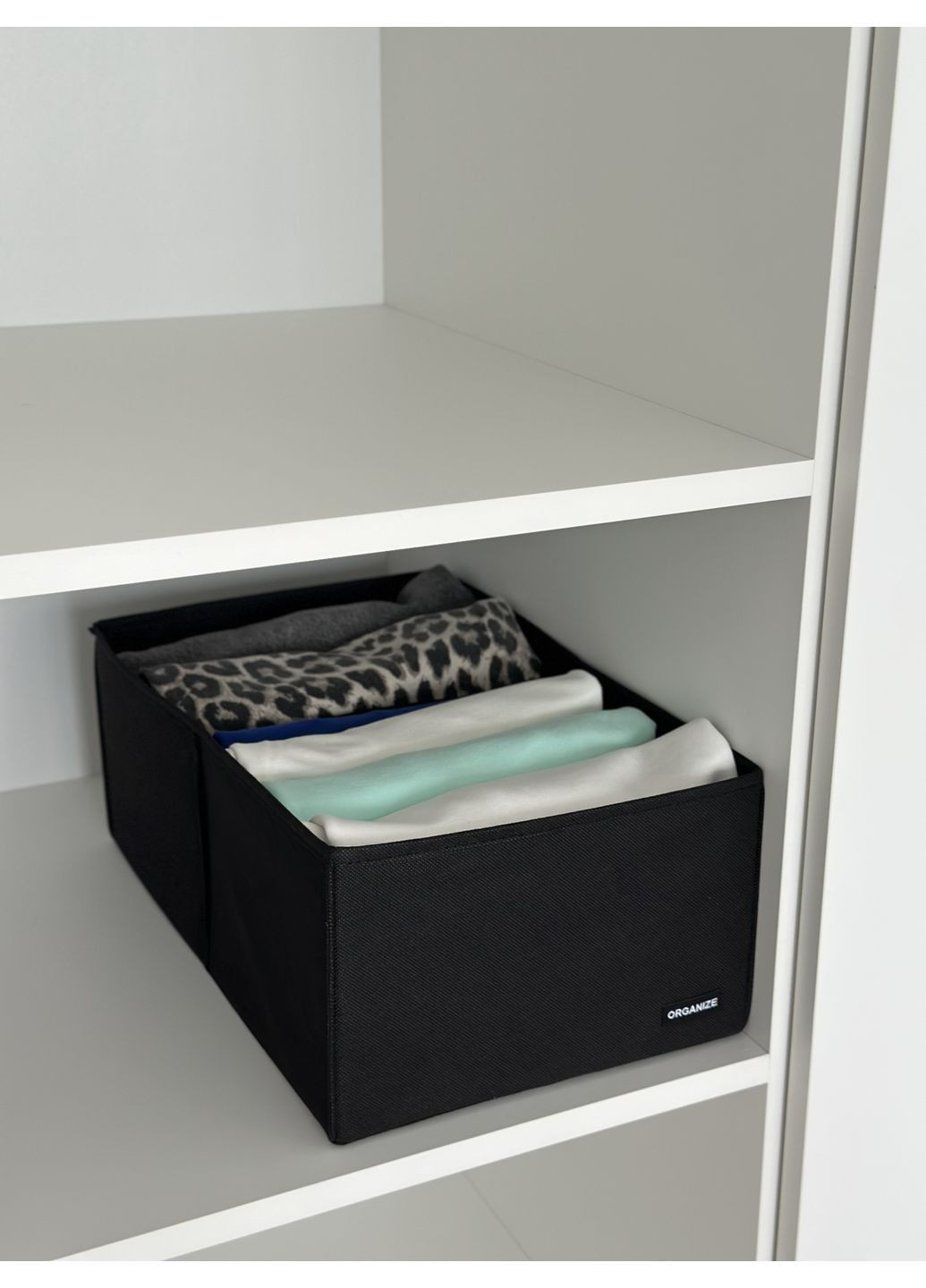 Короб для вертикального зберігання на два відділи (білий) Organize (356473675)