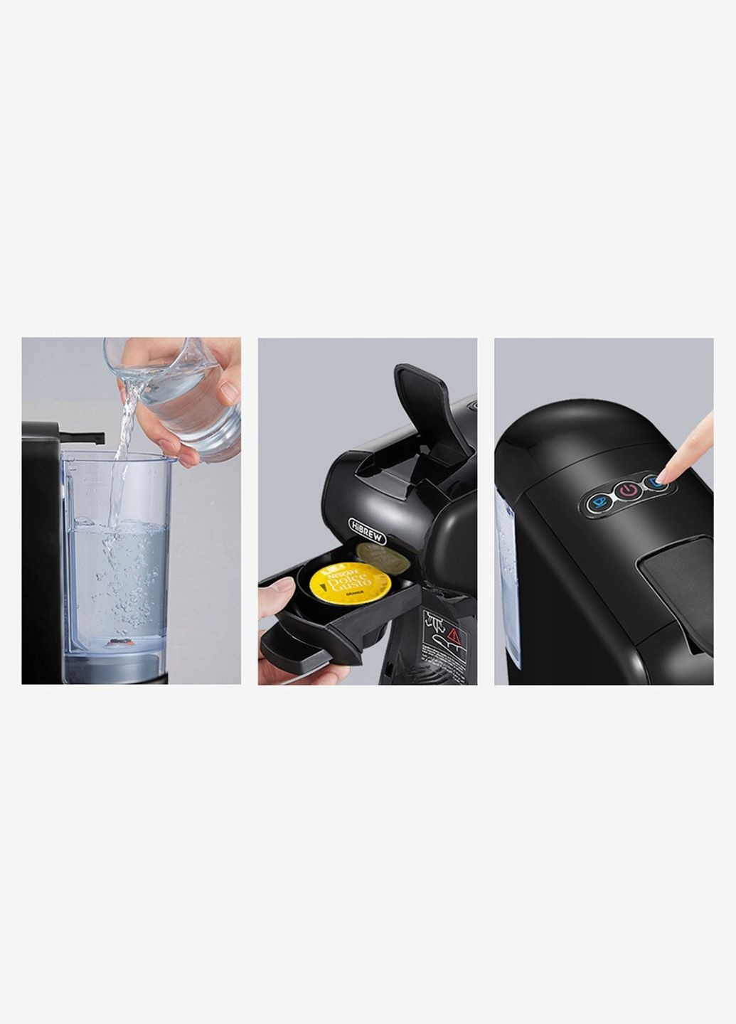 Капсульная кофеварка 4 в 1 H1A черная HiBREW (322417071)