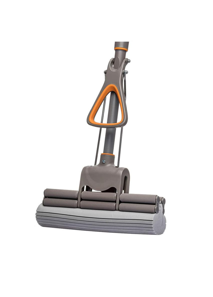 Швабра для прибирання роликова з подвійним віджиманням 27 см Сірий Kornel (284419844)