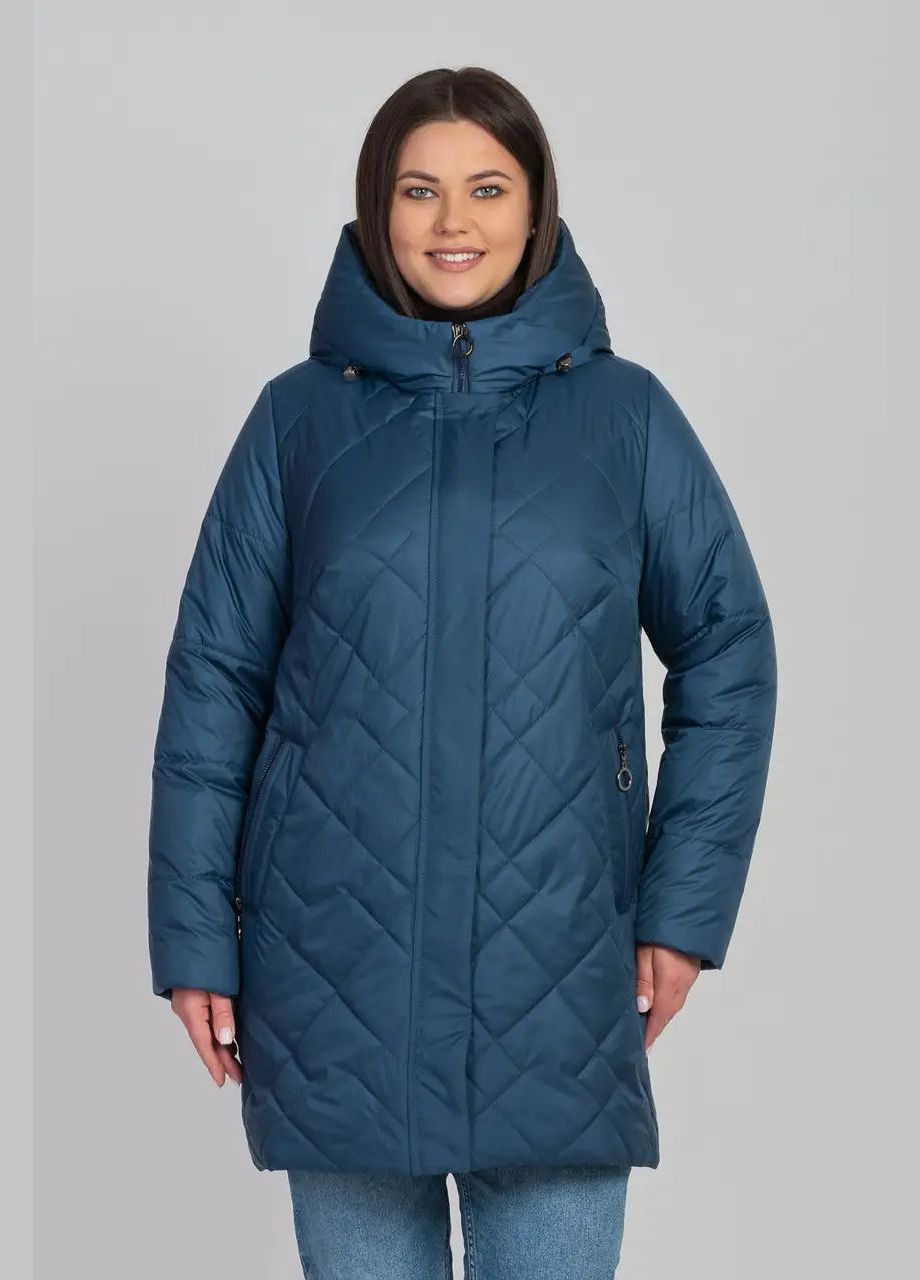 Бірюзова демісезонна жіноча весняна куртка великого розміру SK