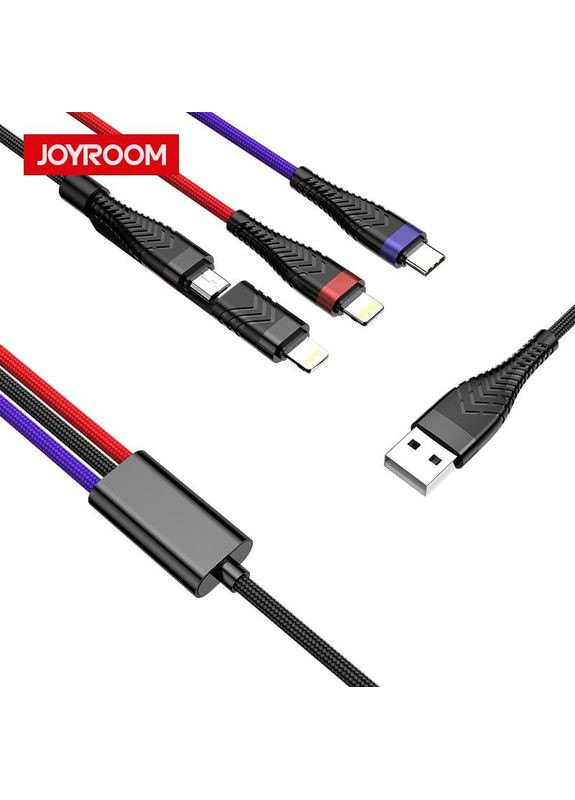 Кабель combo Micro USB/Lightning+TypeC+Lightning S-M377 |1.5m, 3.5A| Joyroom (280947067)