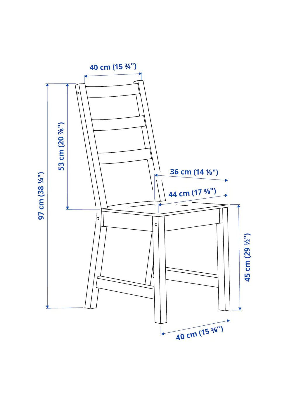 Стіл і 6 стільців ІКЕА LANEBERG / NORDVIKEN 130/190х80 см (s09482711) IKEA (278408618)
