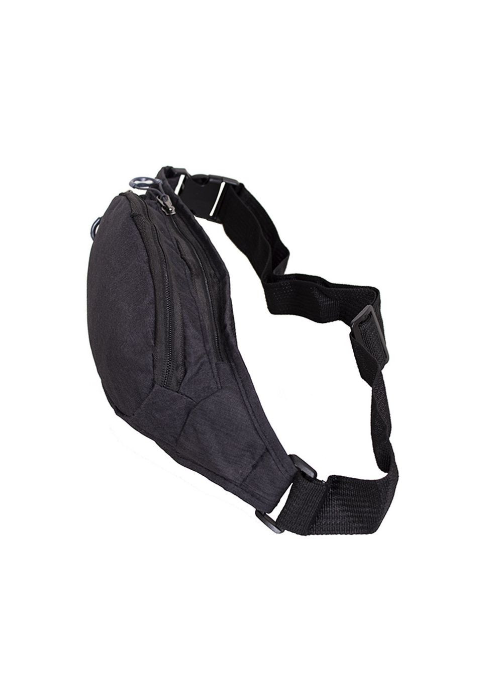 Мужская текстильная сумка на пояс Y319-10Black черная Dovhani (370848553)