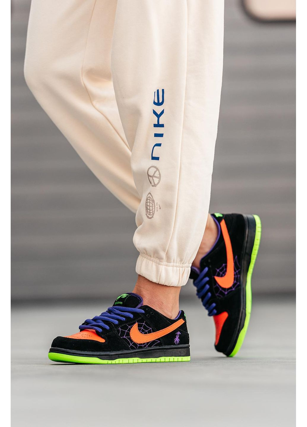 КРОССОВКИ ЖЕНСКИЕ NIKE SB DUNK LOW NIGHT OF MISCHIEF HALLOWEEN НАЙК СБ ДАНК No Brand комбинированные демисезоны (368888230)