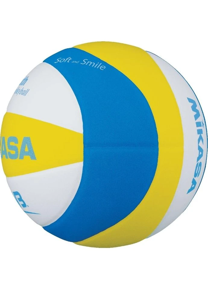 М'яч для пляжного волейболу біло-жовто-блакитний Розмір 5 SBV Mikasa YOUTH BEACH VOLLEYBALL (397403360)