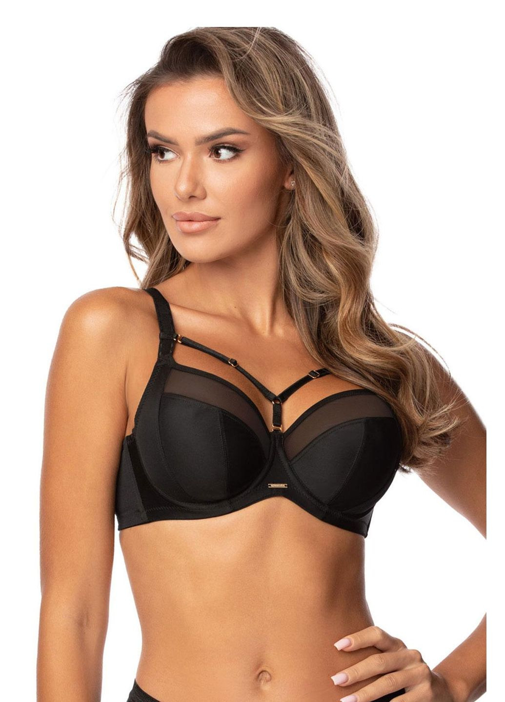 Чорний брасьер м'який бюстгальтер Orhideja з кісточками