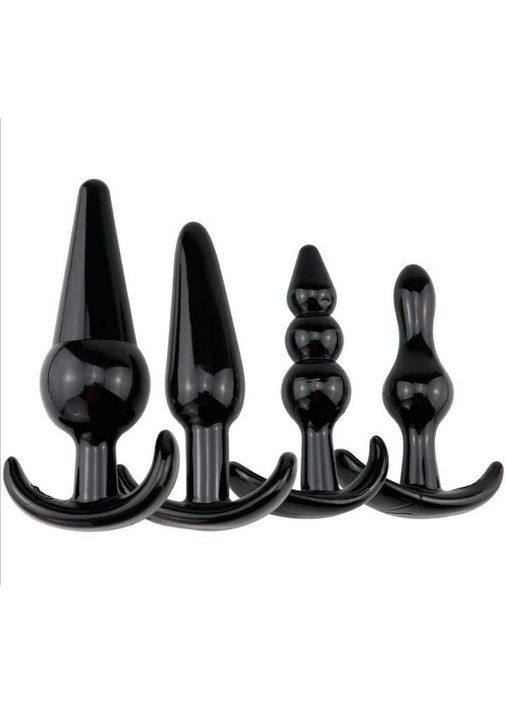 Силиконовая анальная пробка - Чёрный - 2.2* 8.3 см - Анальные игрушки No Brand (367165908)