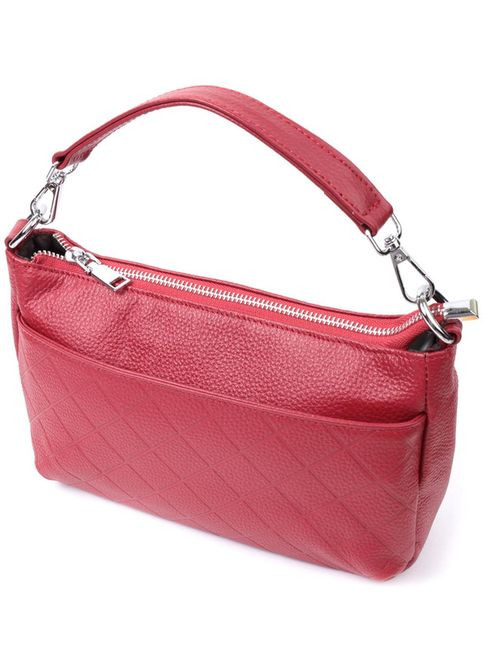 Сумка кросс-боди через плечо женская из натуральной кожи маленькая Красный 36514 Vintage (353690018)