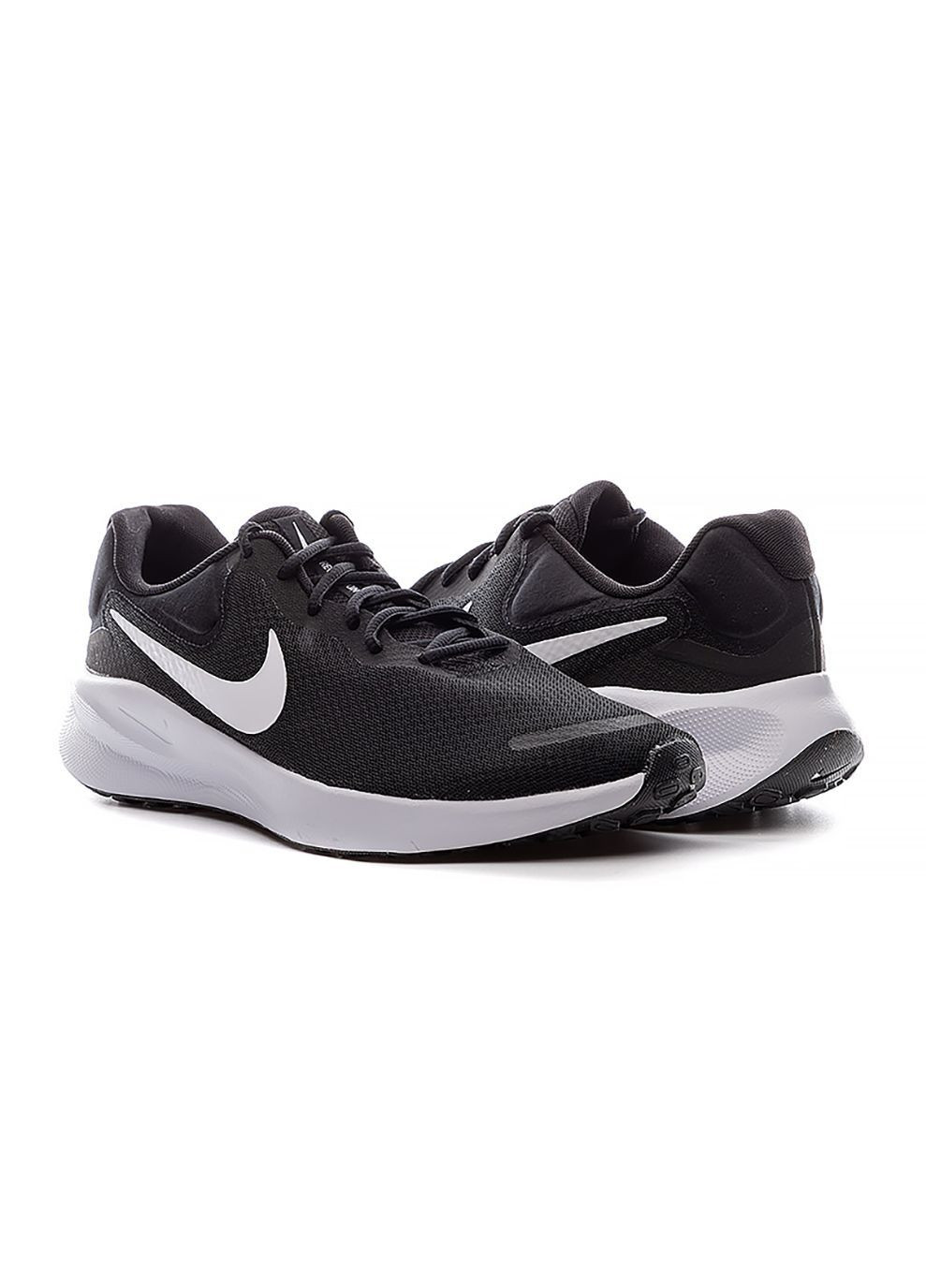 Цветные демисезонные мужские кроссовки revolution 7 черный белый Nike