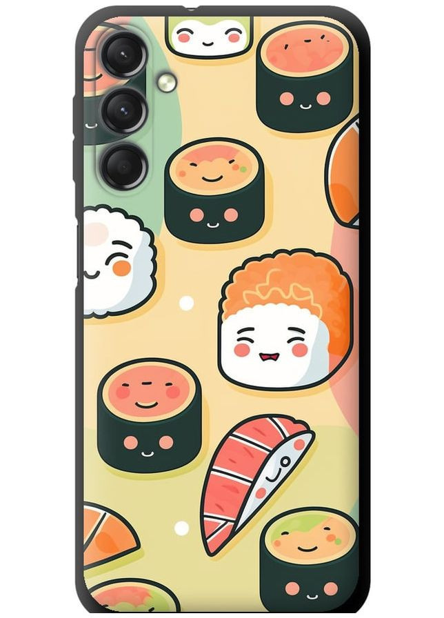 TPU чорний чохол 'Суші патерн' для Endorphone Samsung Galaxy A24 A245F (278238231)