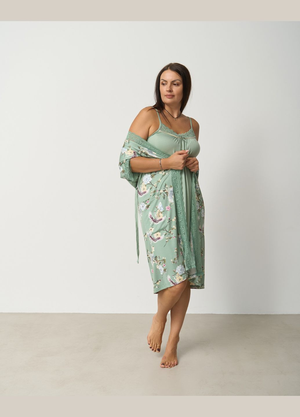 Комплект халат та сорочка батал Nicoletta (317356065)