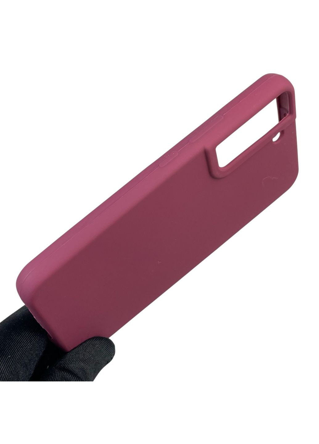 Чехол для Galaxy S22 (SM-S901B) силиконовый с микрофиброй нескользящий на самсунг с22 бордовый Samsung (366385672)