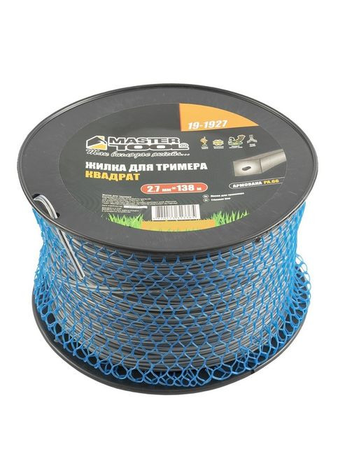 Леска для триммера КВАДРАТ АРМИРОВАННЫЙ 2,70 мм, 138 м катушка (19-1927) Mastertool (340910931)
