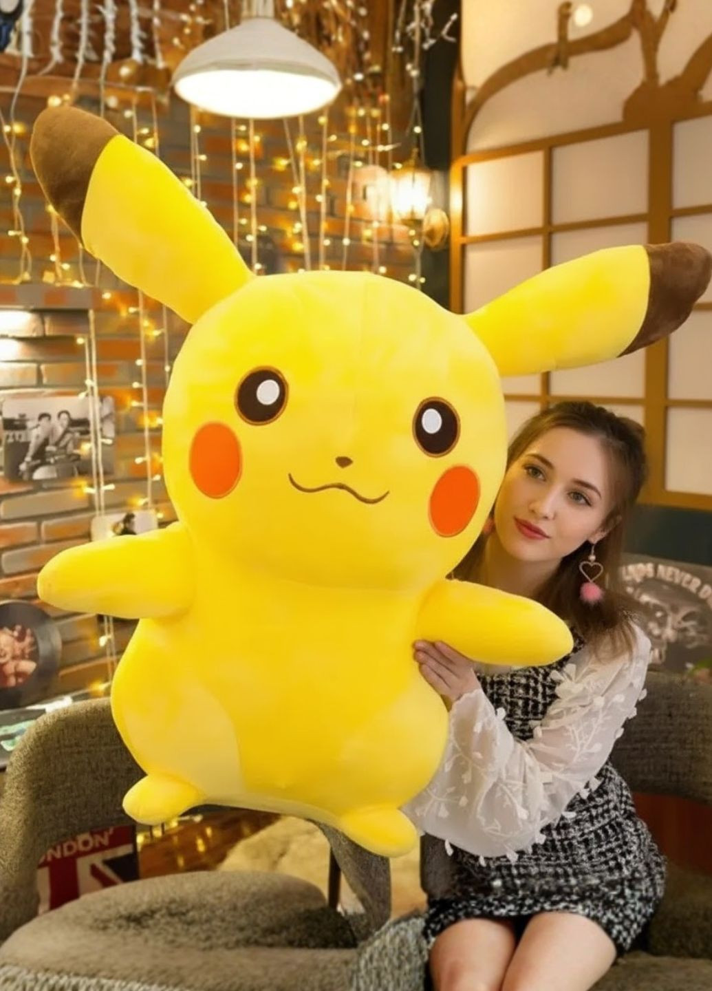 Большая мягкая игрушка Пикачу с длинными ушками 65 см My Kigu (369931700)