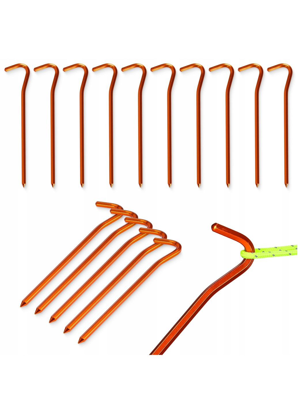 Набор колышков для палатки стальные 20 см 20 шт () Mountain Goat P-5905973406864 (352505990)