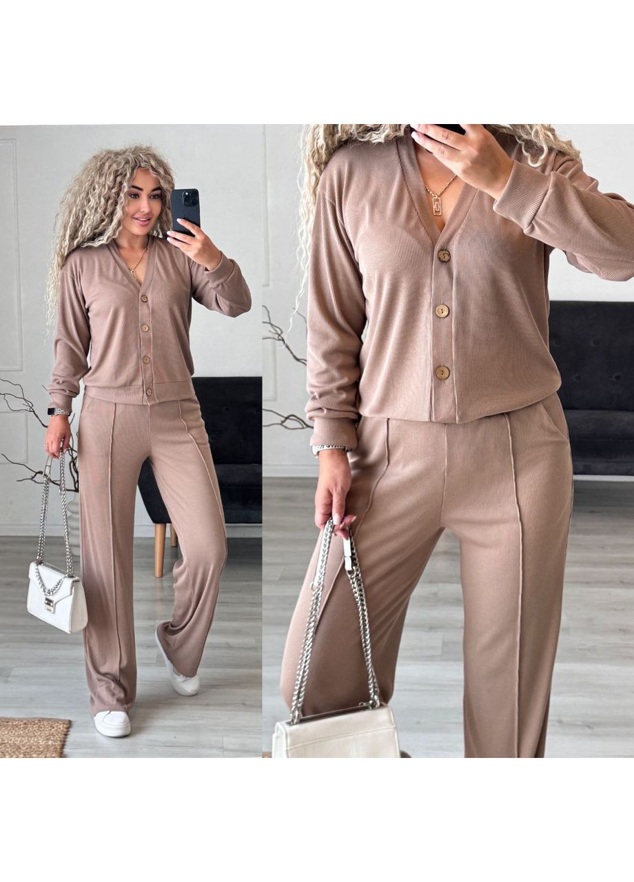 Костюм двійка :кардиган на ґудзиках та брюки,трикотажний рубчик Україна (361374661)