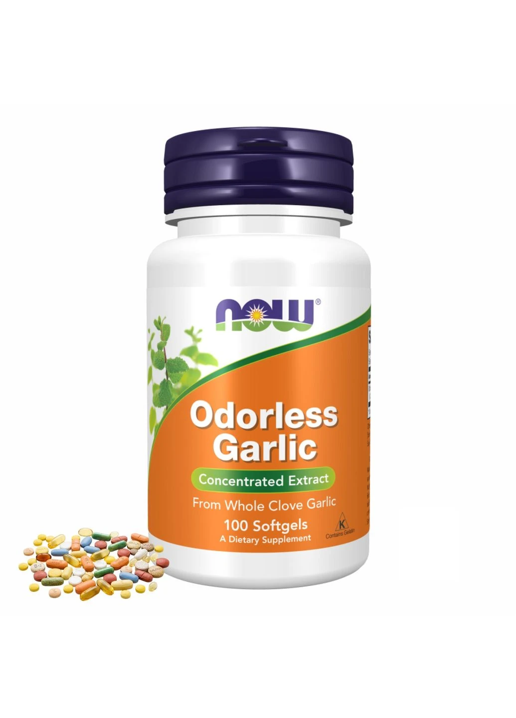 Odorless Garlic - 100 sgels Now Foods (367957931)