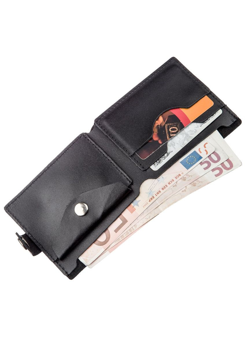 Портмоне для документів чоловіче з монетницею Шкіряне 16211 Чорне Shvigel (306881883)