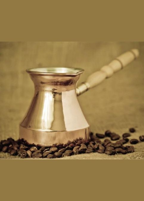 Турка мідна суцільнокатана 300мл зі знімною ручкою (золота) S&T (372054998)