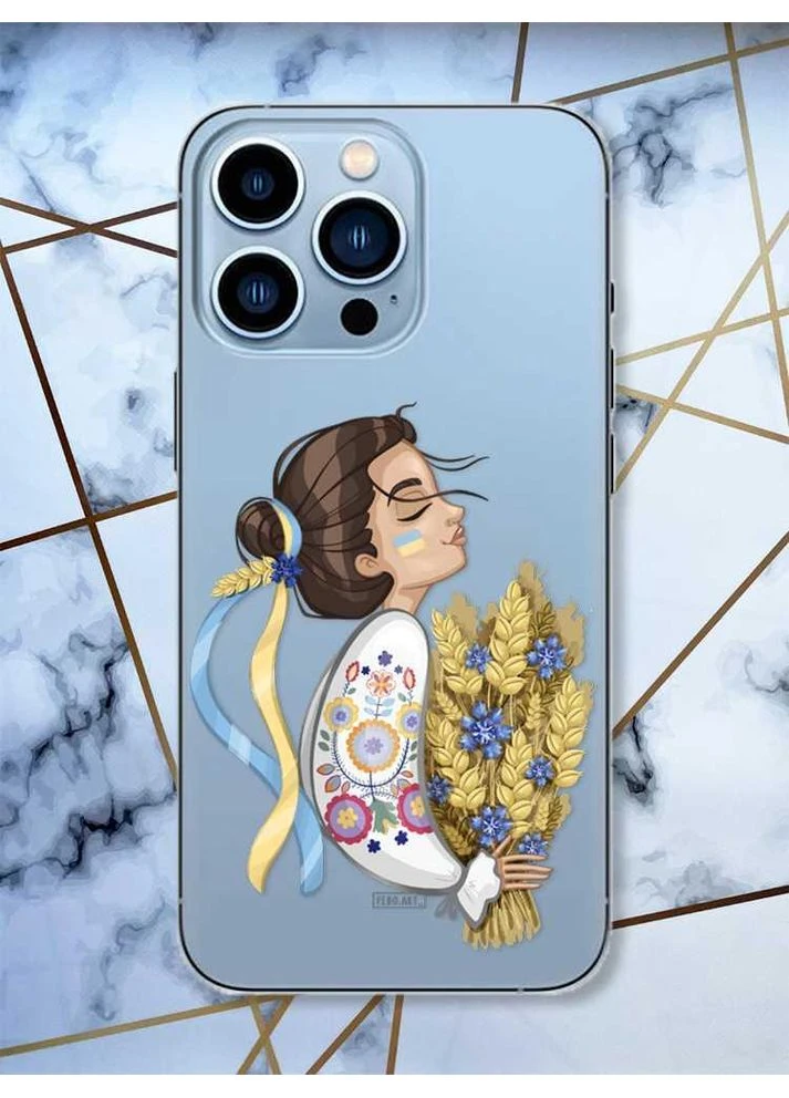 Чехол на iPhone 13 Pro Max:: Украинка с колосками (принт 172) Creative (359492297)