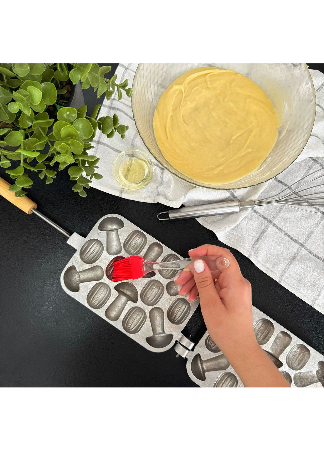 Форма алюмінієва для випікання печива на плиті горішниця горішниця «Лісові частування» (горішки та грибочки) Ласунка (314908781)