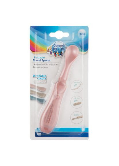 Набір дитячого посуду Ложечка cкладна дорожня - рожева (56/611_pin) Canpol Babies Ложечка cкладна дорожня - рожева (366282253)