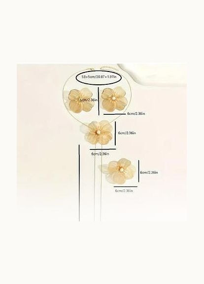 Комплект бижутерии Колье кольцо и сережки No Brand (347250658)