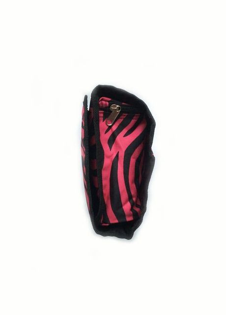 Дорожня косметичка на металевій вішалці (рожева в смужку) No Brand (298866782)