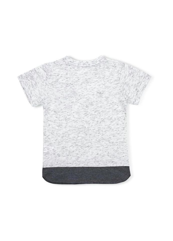 Серая демисезонная футболка детская с карманчиком (11075-128b-gray) Breeze