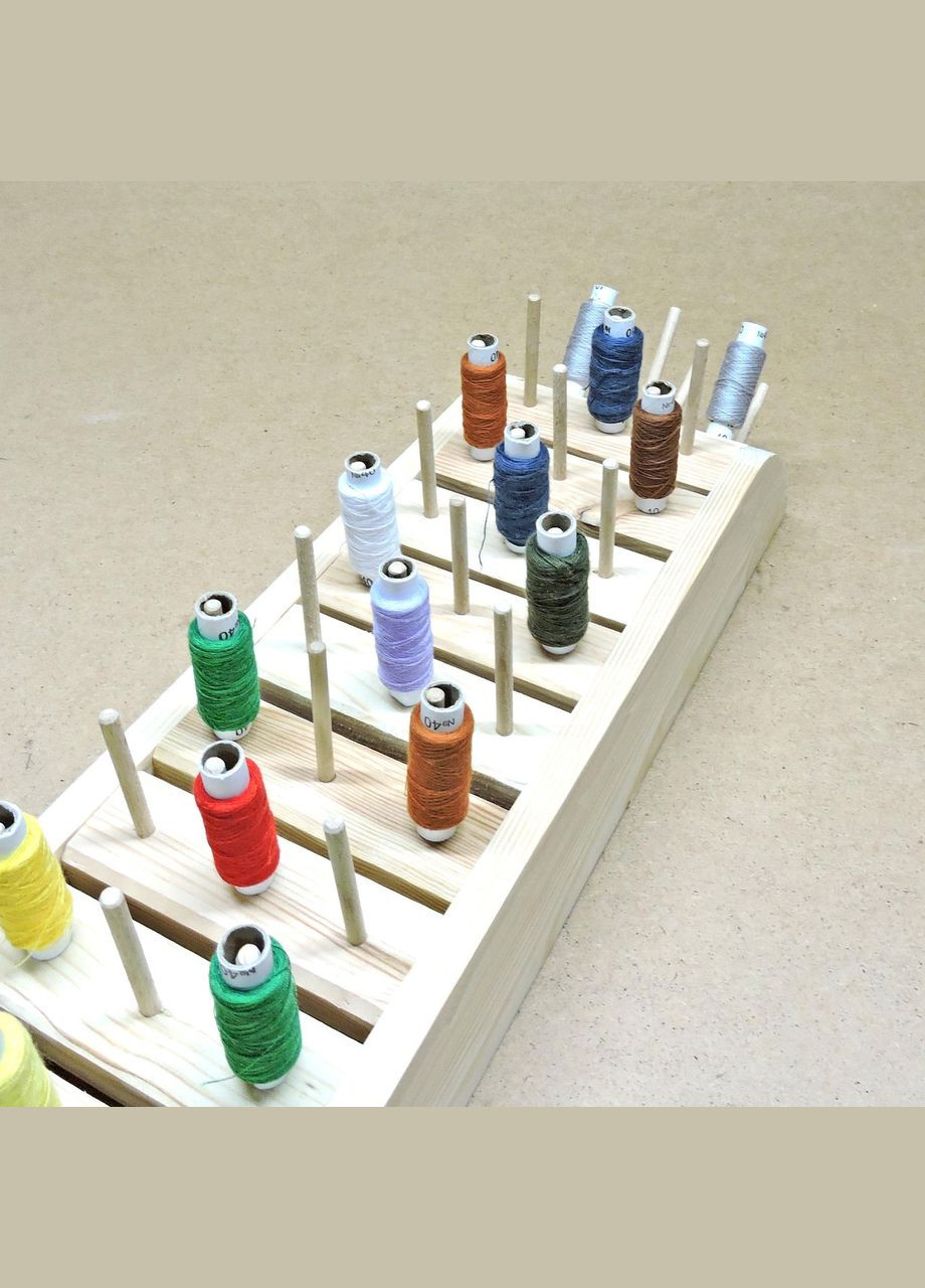 Органайзер для ниток з дерева Меланж 3х23 (НТК-3231200) No Brand (328911652)