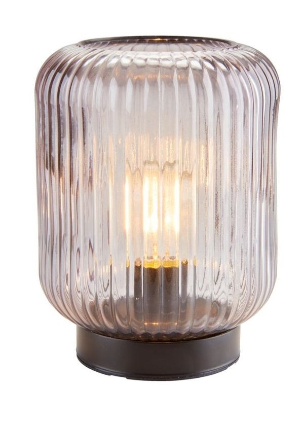 Лампа-ночник дизайнерская стеклянная 13х17см черный/серый No Brand (279835445)