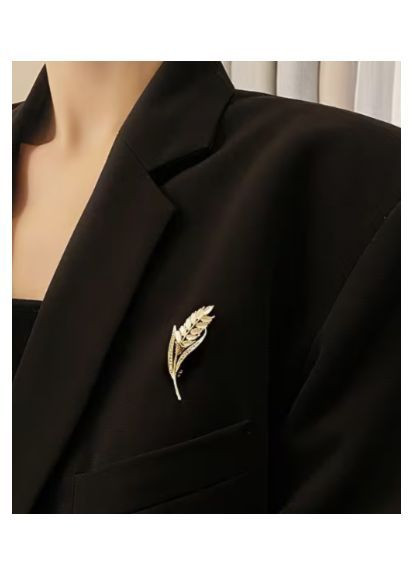 Брошка жіноча універсальна Золотистий колосок No Brand (369489906)