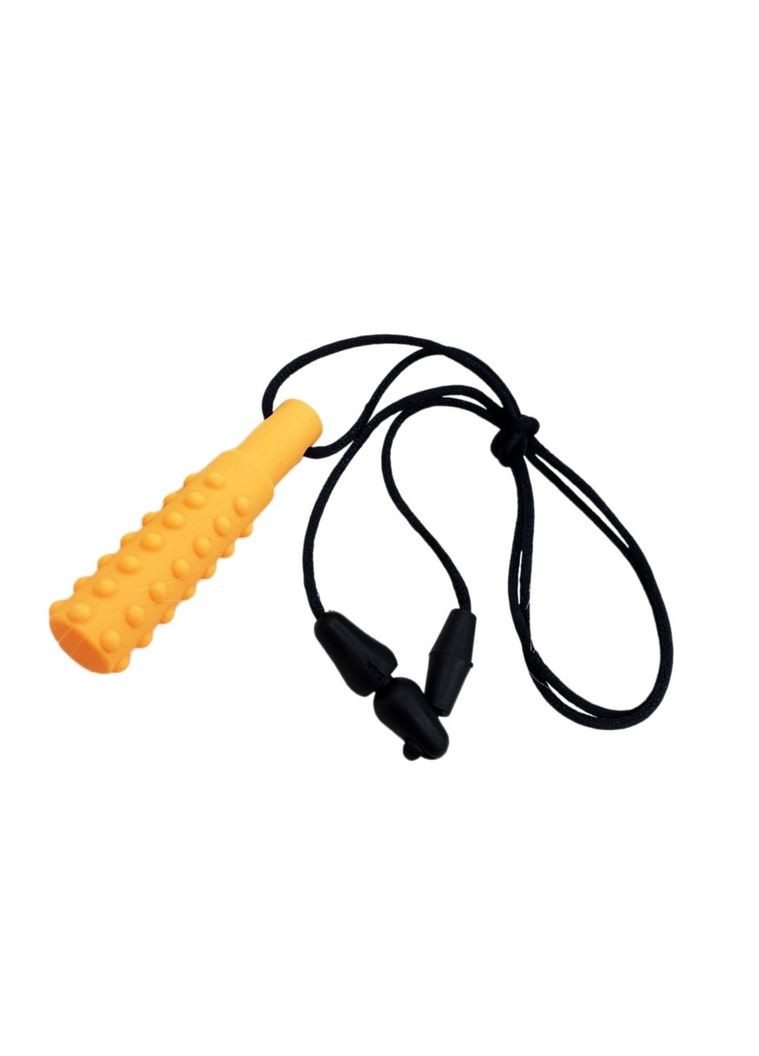 Сенсорная жевательная подвеска (кулон) Булавая оранжевая толщина 15мм высота 70мм No Brand (333828253)