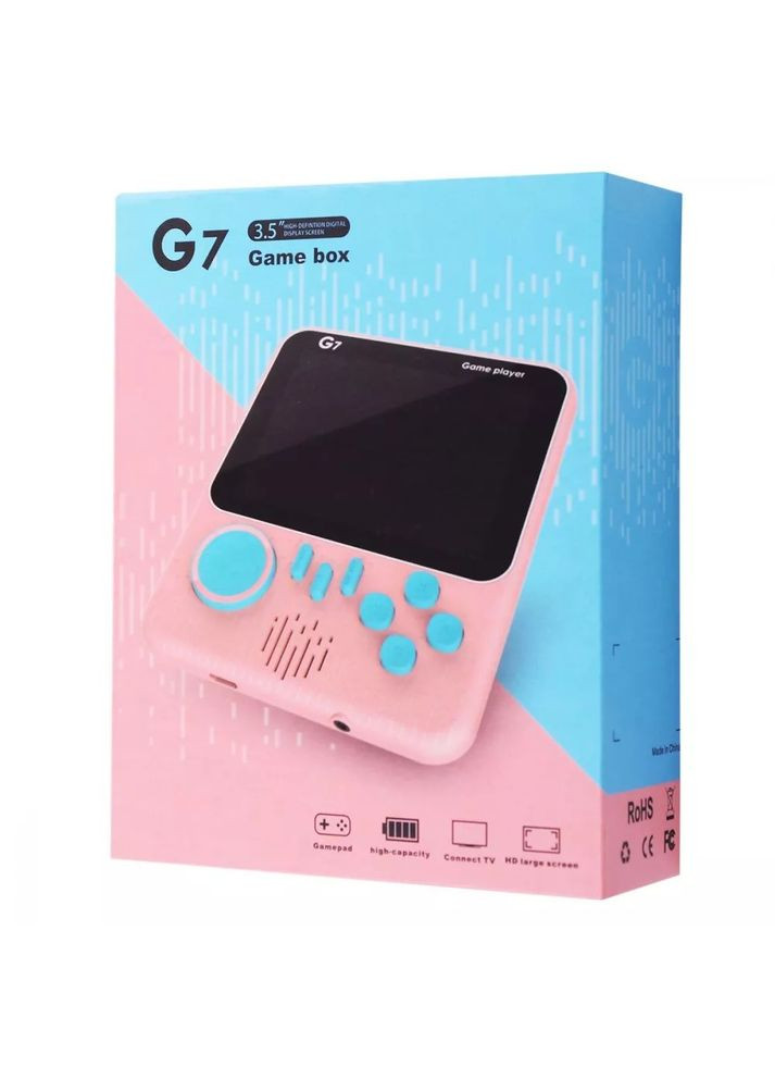 Портативная игровая консоль G7 розовая No Brand (280877244)