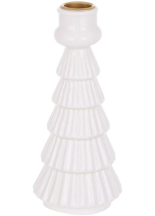 Набір керамічних свічників White Candle Ялинка 4 штуки для свічок 22мм висота 17см свічники для дому BonaDi (368987920)