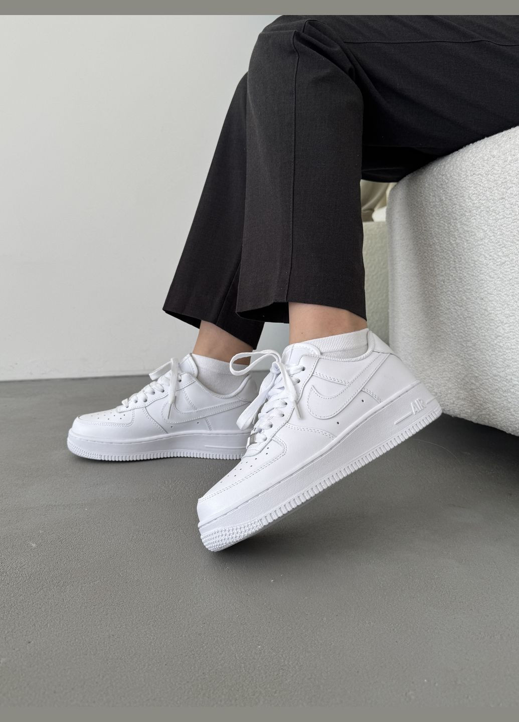 Кросівки жіночі і чоловічі Nike Air Force white | Найк Аір Форс білі No Brand білі демісезони (316231412)