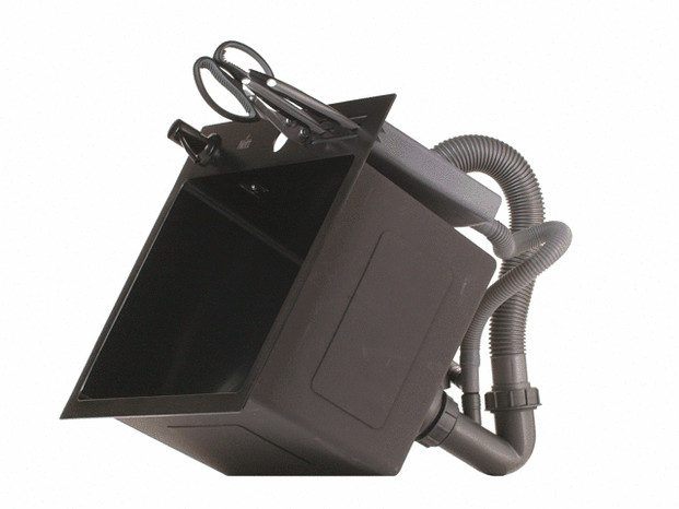 Черная кухонная мойка 45 см накладная из нержавейки Nett NВ-5245 (352730014)