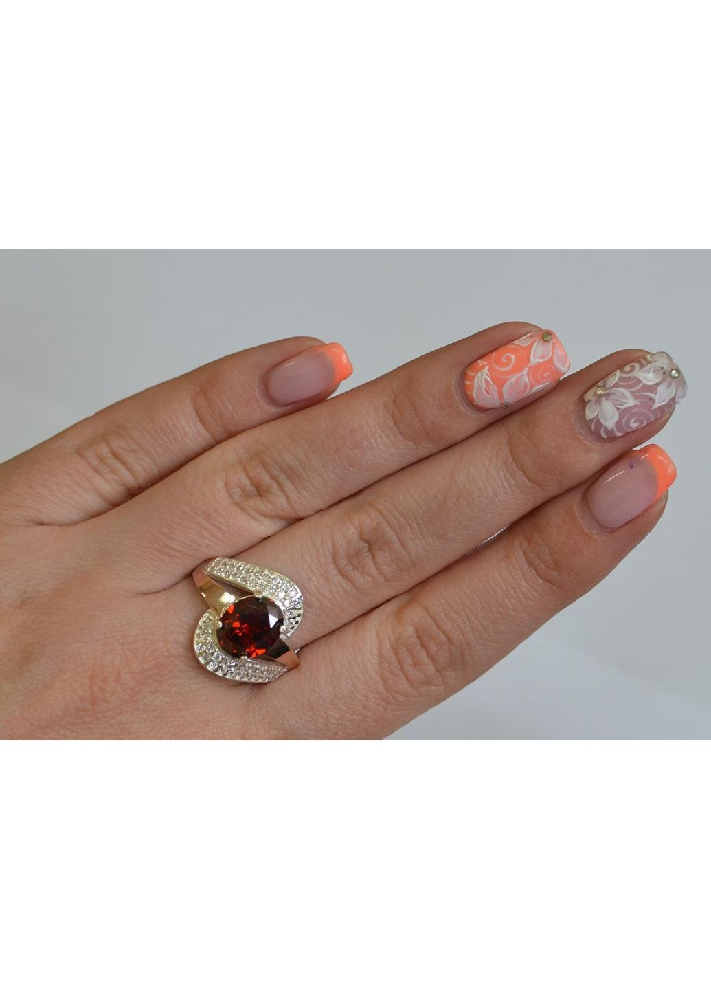 Каблучка срібна з золотими накладками Silver Style (367268290)