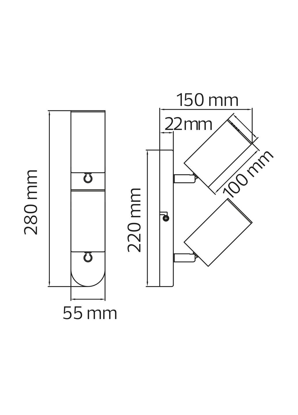 Світильник накладний JOKER-2 чорний Horoz Electric (346089590)