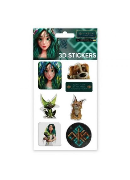 Набір 3D стикерів "Героі світу Мавки" (1 аркуш) Tattooshka (364275866)