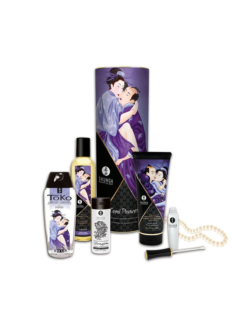 Подарочный набор CARNAL PLEASURES: 6 элементов страстной ночи - CherryLove Shunga (339868513)