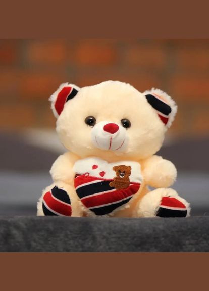 М'яка іграшка Мишка зі світловими та звуковими ефектами з серцем 25 см бежевий (2079385297) No Brand (329050438)