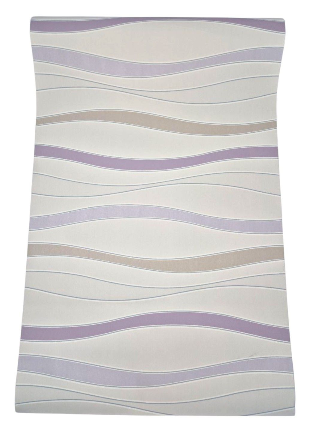 Обои виниловые 10.5 × 0.53 м 53919, волны, бежево-фиолетовые для гостиной, спальни, коридора MARBURG (340275589)