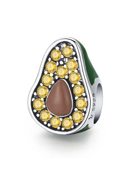 Серебряные серьги "Авокадо" Kabluchka (355347773)