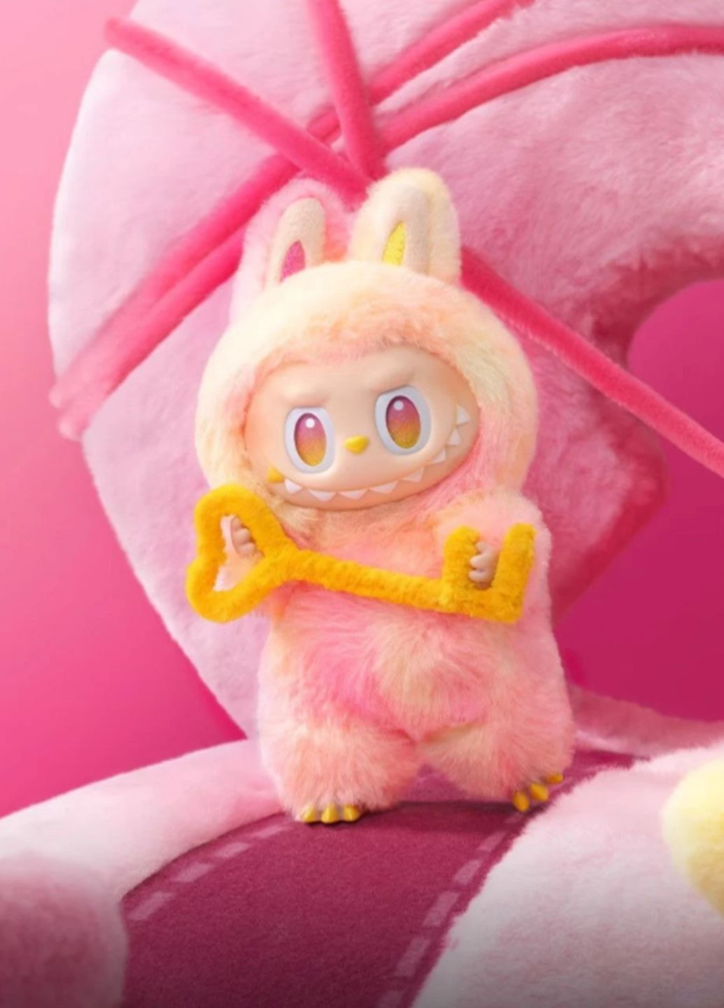 М'яка плюшева дитяча іграшка брелок сюрприз Labubu лабубу 16 см для дітей аксесуар для сумки/рюкзака VTech (337172135)