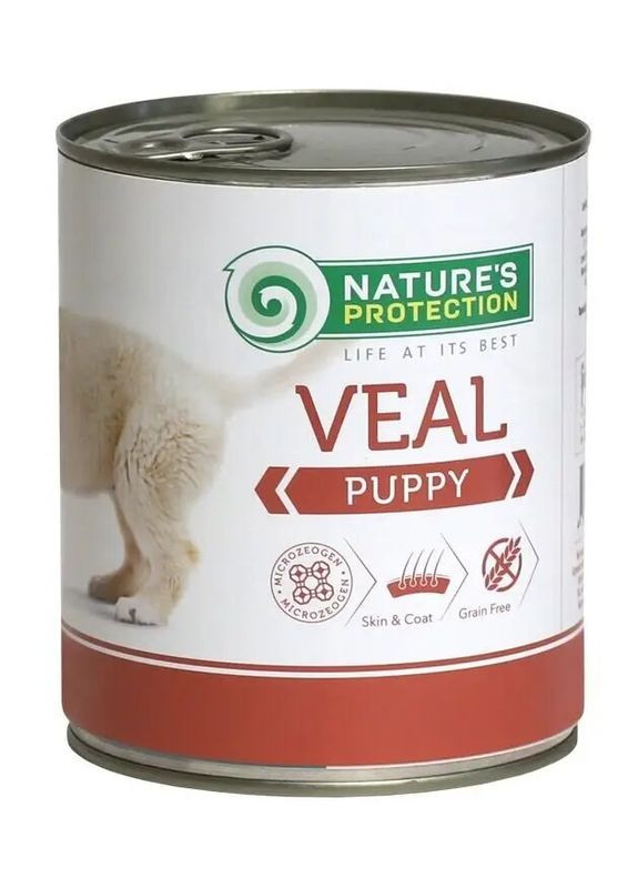 Вологий корм для цуценят Puppy Veal з телятиною 400 г (4771317450876) Nature's Protection (279570062)
